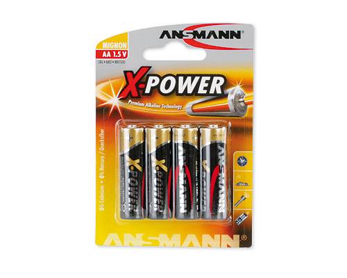 ANSMANN X-POWER Mignon AA - Batterie 4 x AA-Typ - Alkalisch-1