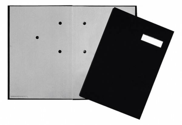 Unterschriftsmappe Eco-Einband Löschkarton 20tlg. sw-1
