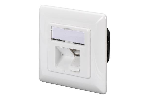 DIGITUS - CAT 6A Klasse EA Netzwerkdose, designkompatibel, geschirmt, Unterputz