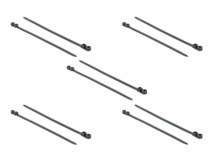 Delock Cable Tie with Fastening Eyelet - Kabelbinder - 40 cm - Schwarz (Packung-1