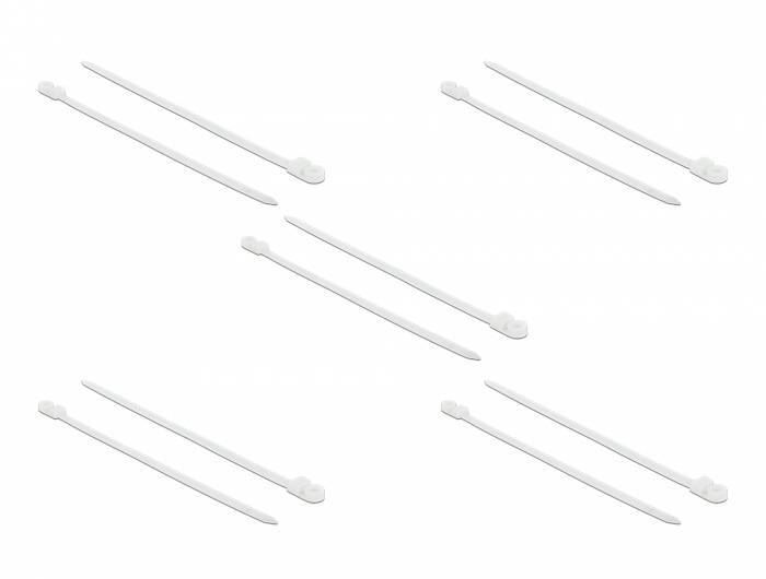 Delock Cable Tie with Fastening Eyelet - Kabelbinder - 40 cm - weiß (Packung mit-1