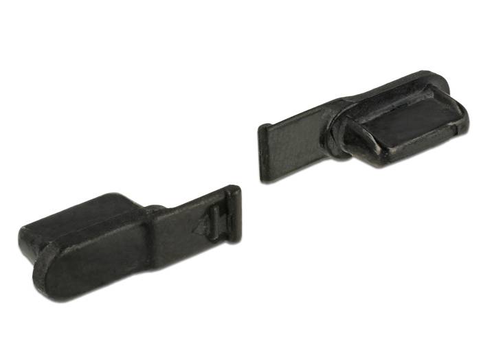 DeLOCK Lightning female - Staubschutzhaube - Schwarz (Packung mit 10)-1