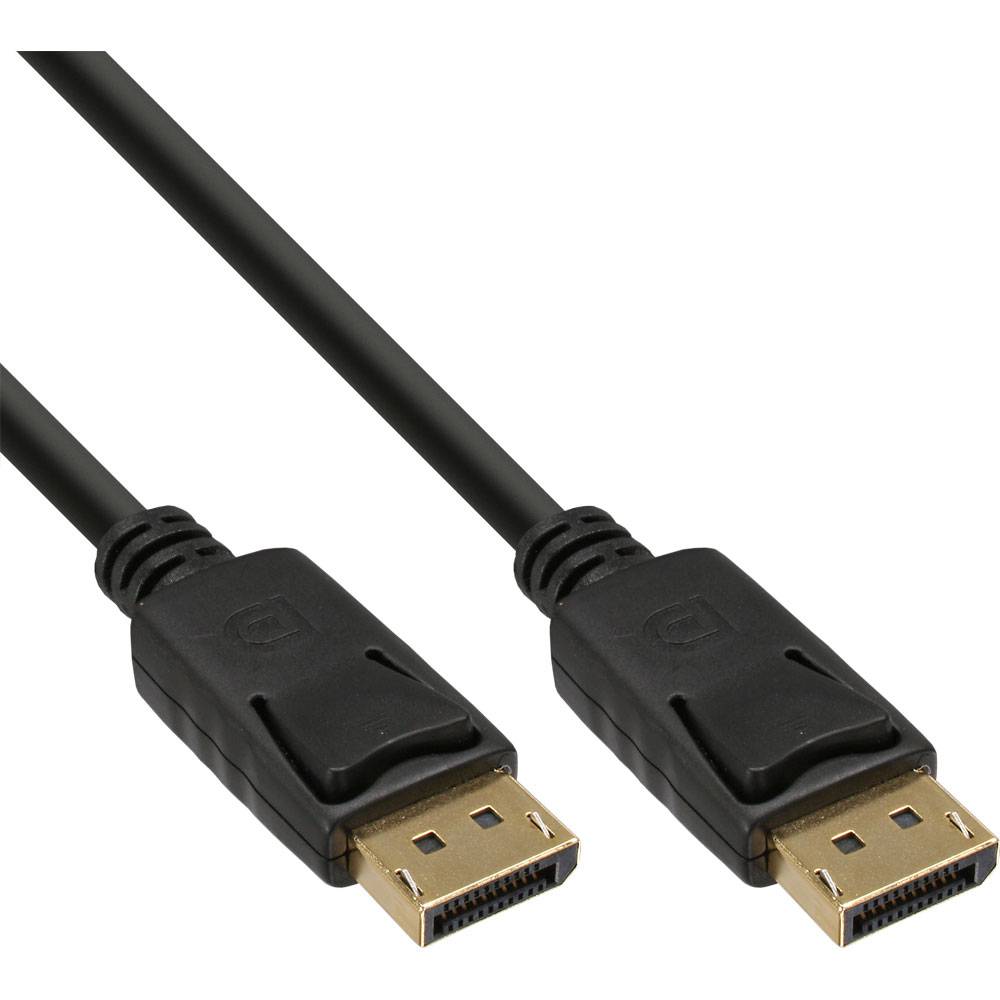 InLine® DisplayPort Kabel, schwarz, vergoldete Kontakte, 0,3m-0