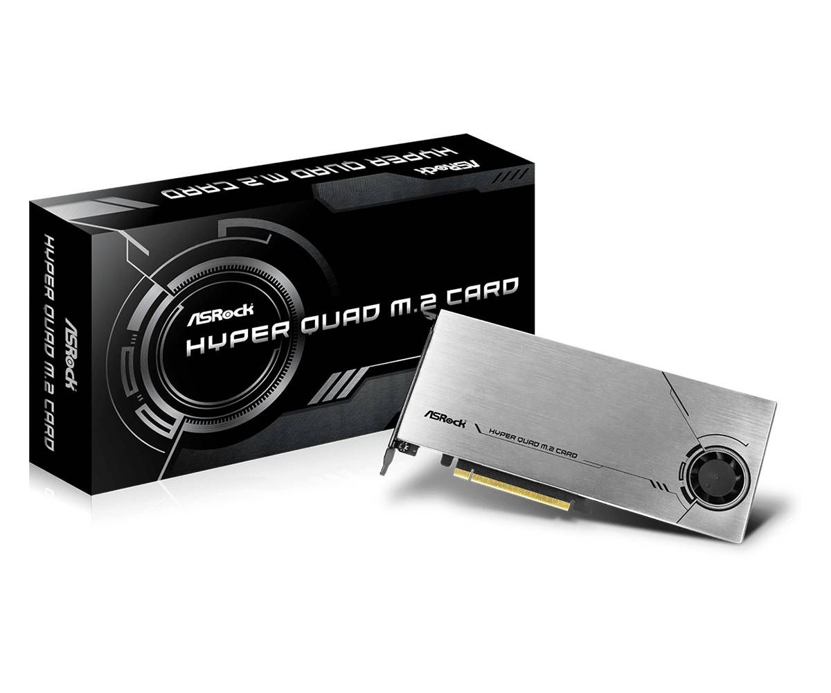 ASRock HYPER QUAD M.2 CARD - Schnittstellenadapter-1