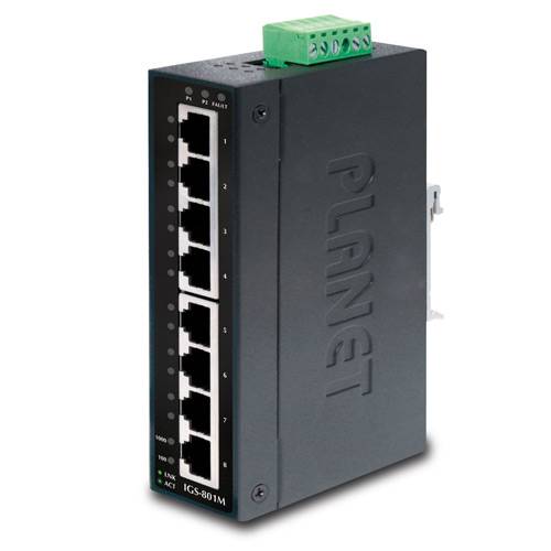 Planet Switch verwaltet 8 x 10/100/1000 an DIN-Schiene montierbar-1