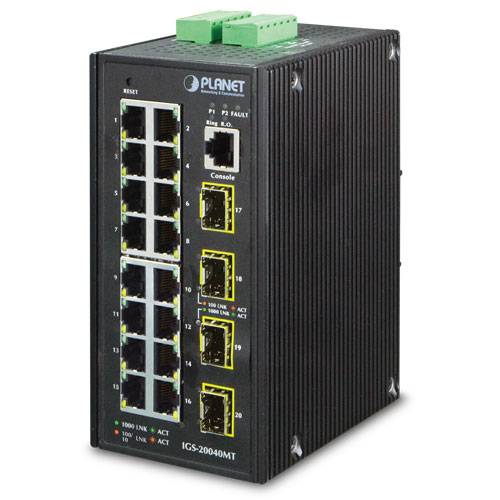 PLANET IGS-20040MT - Switch - managed - 16 x 10/100/1000 + 4 x Gigabit SFP-2