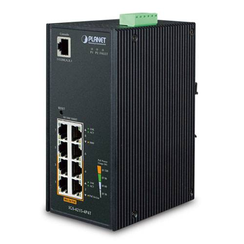 Planet IGS-4215-4P4T - Switch - managed - 4 x 10/100/1000 + 4 x 10/100/1000 (PoE)-1