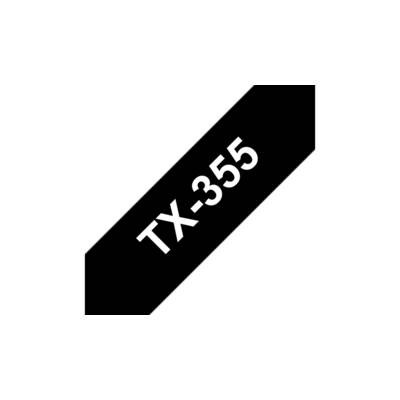Brother TX - Weiß auf Schwarz - Rolle (2,4 cm) 1 Kassette(n) laminiertes Band