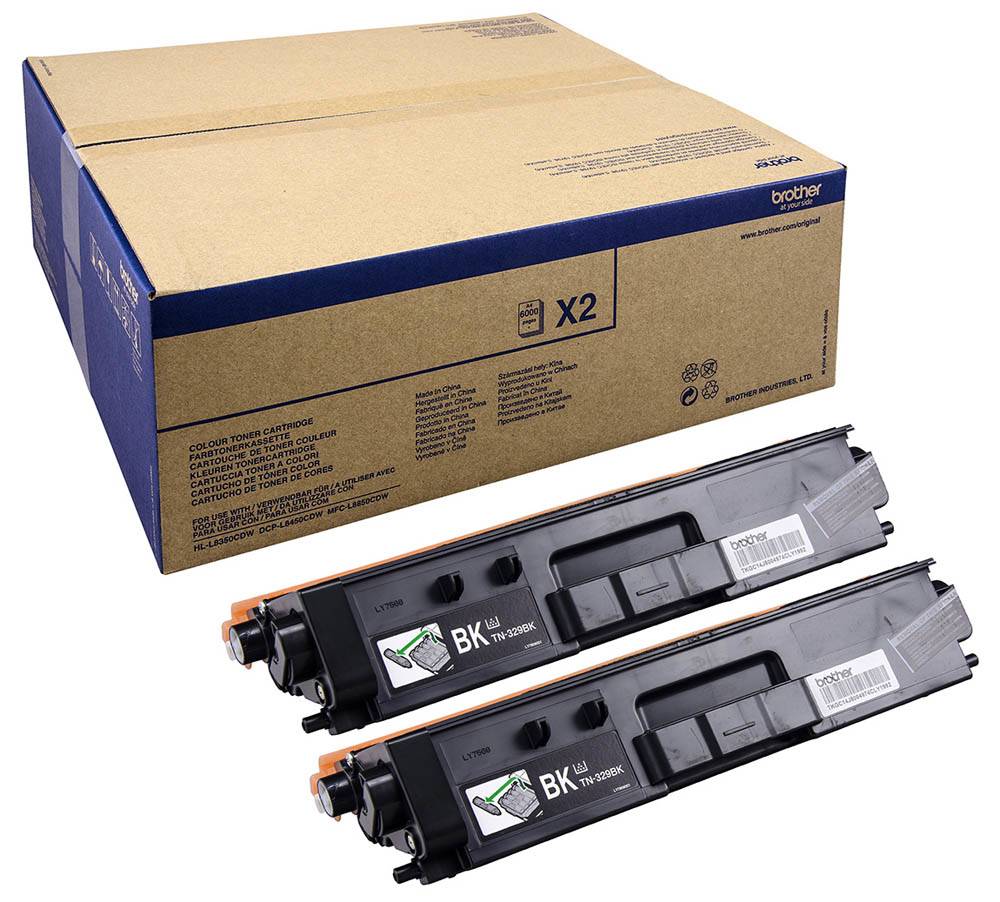 Brother TN329BK - 2er-Pack - Schwarz - original-1