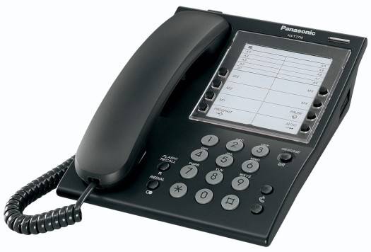 PANASONIC KX-T7710NE-B - Analoges Systemendgerät mit 8 programmierbaren Tasten - schwarz-1