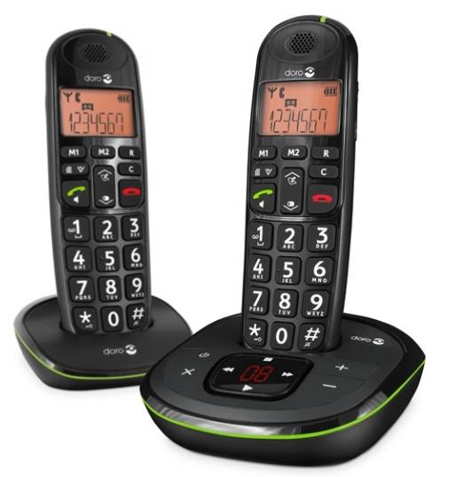 DORO PhoneEasy 105wr Duo - Schnurlostelefon - Anrufbeantworter mit Rufnummernanzeige-1