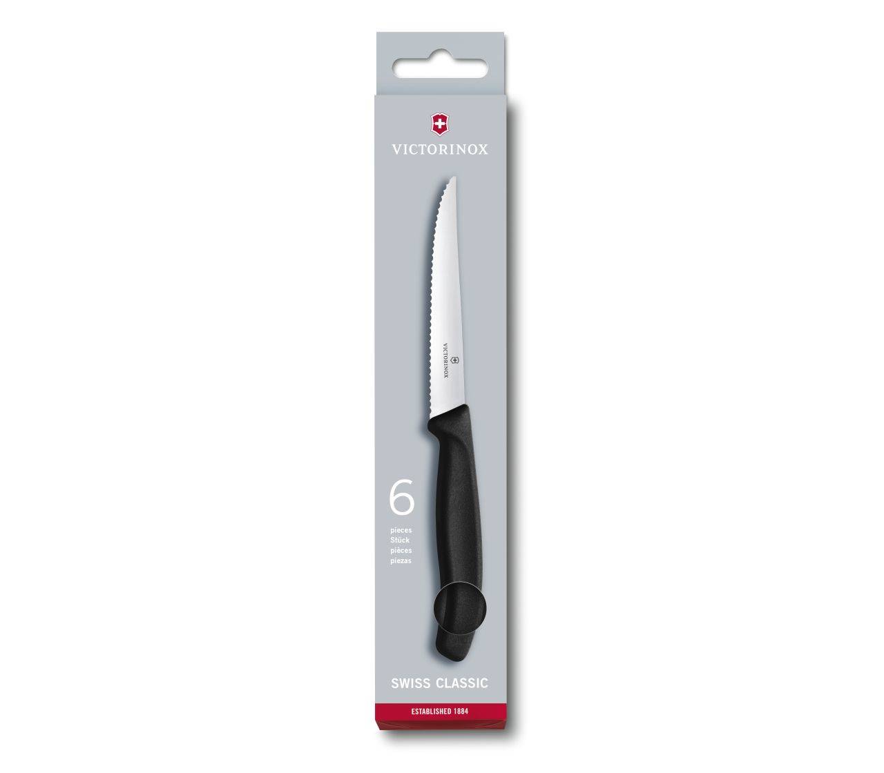 Victorinox Swiss Classic, Profi Steakmesser-Set, 6-teilig, Extra Scharfe Klinge-1