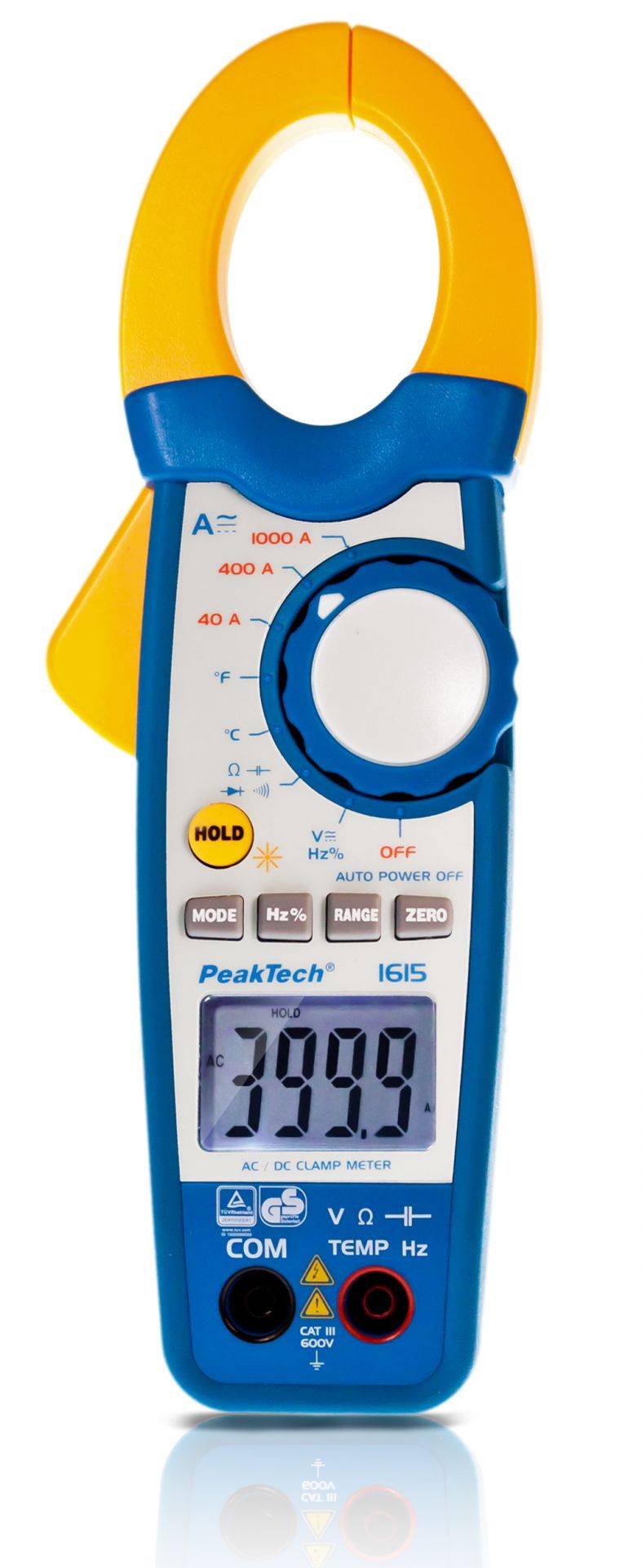 PeakTech P 1615 – Stromzangenamperemeter ~ 4.000 Counts ~ 1000 A AC/DC mit DMM-0