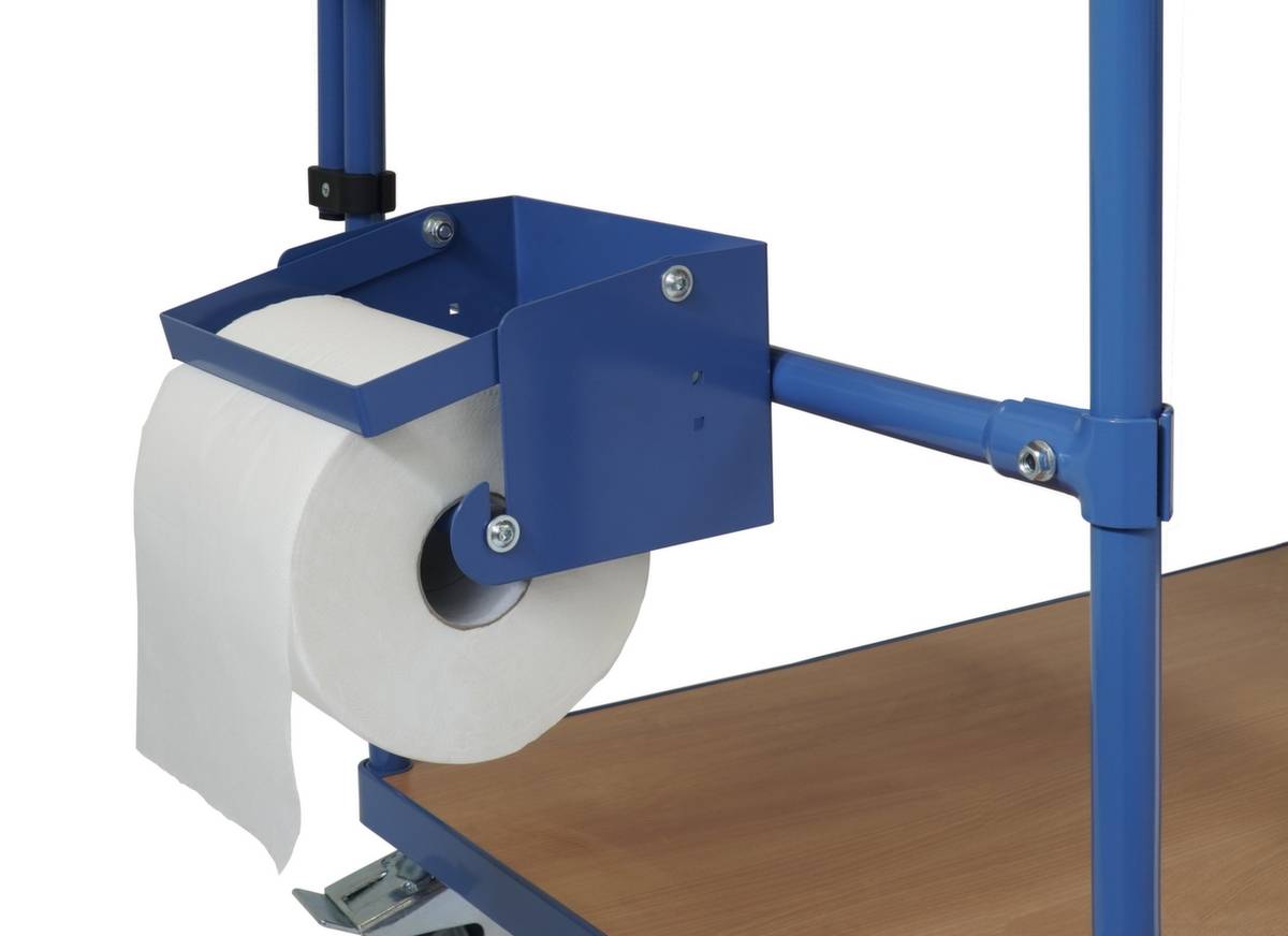 Papierrollenhalter,f. Transportwagen,BxT 600x240mm,m. Abrisskante,Stahl,RAL5007-0