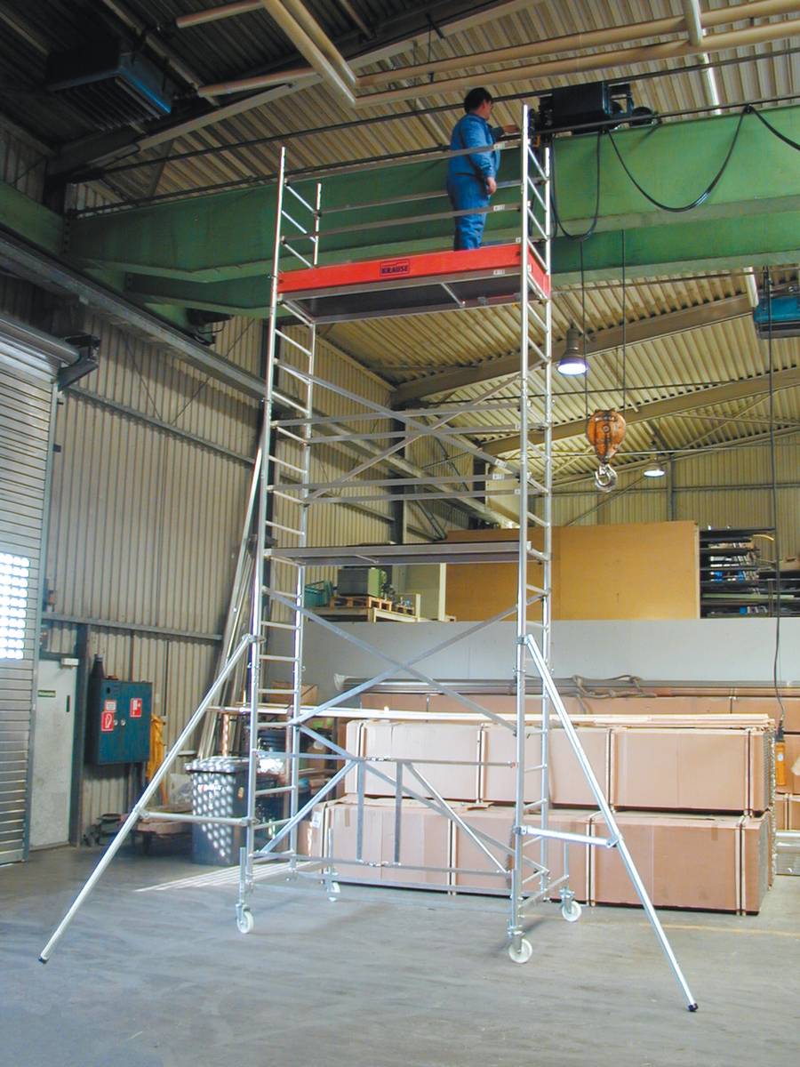 Faltgerüst,Arbeits H 6,8m,Gerüst H 6m,Bühne BxT 2000x600mm,Alu-1