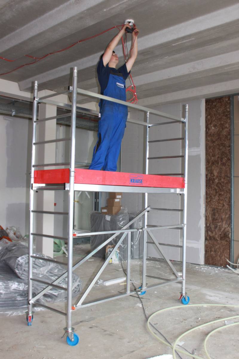 Faltgerüst,Arbeits H 3,7m,Gerüst H 2,8m,Bühne BxT 2000x600mm,Alu-1