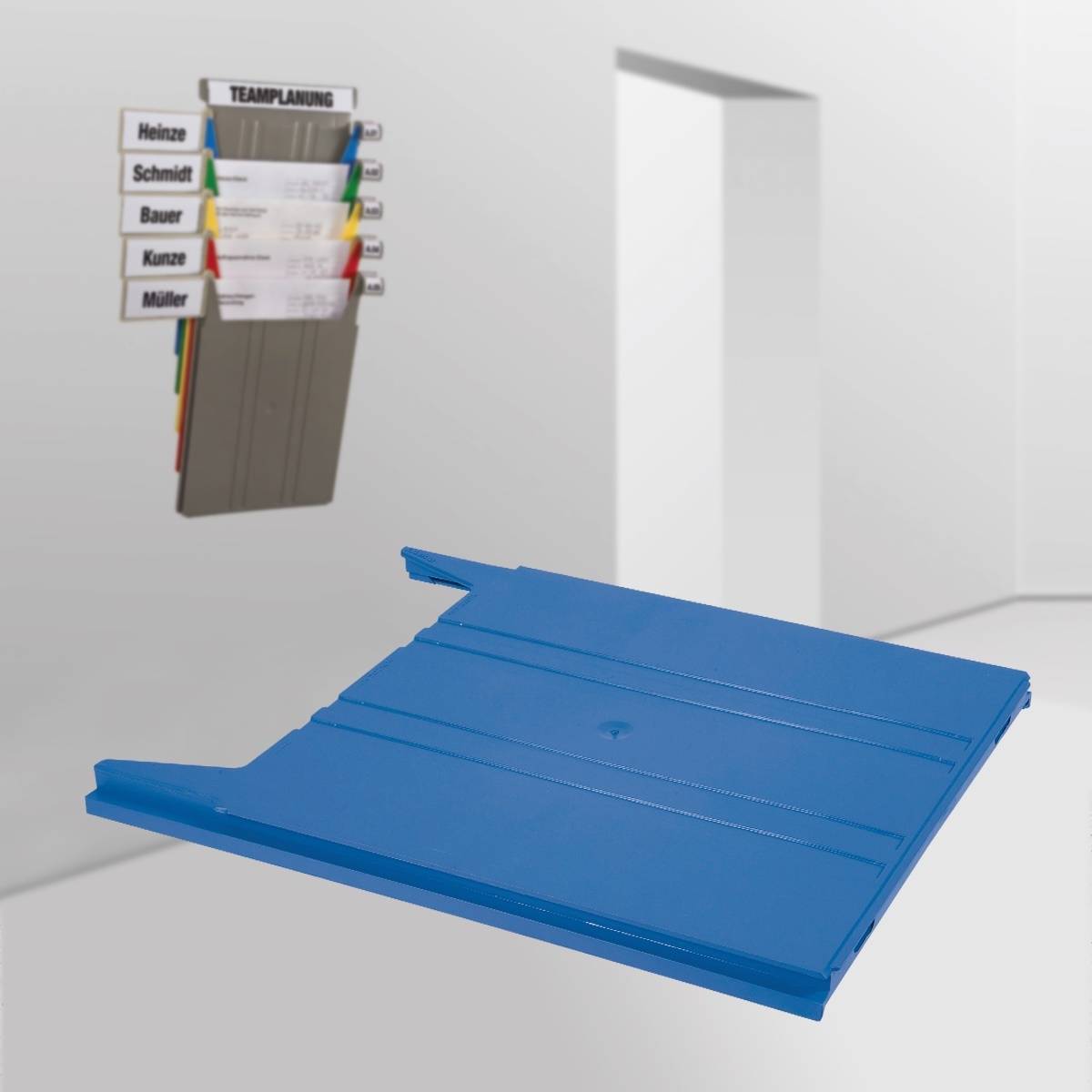 Wandsortierer,Ablagefach,f. 9,HxBxT 15x240x302mm,Ablage(n) ABS,blau-2