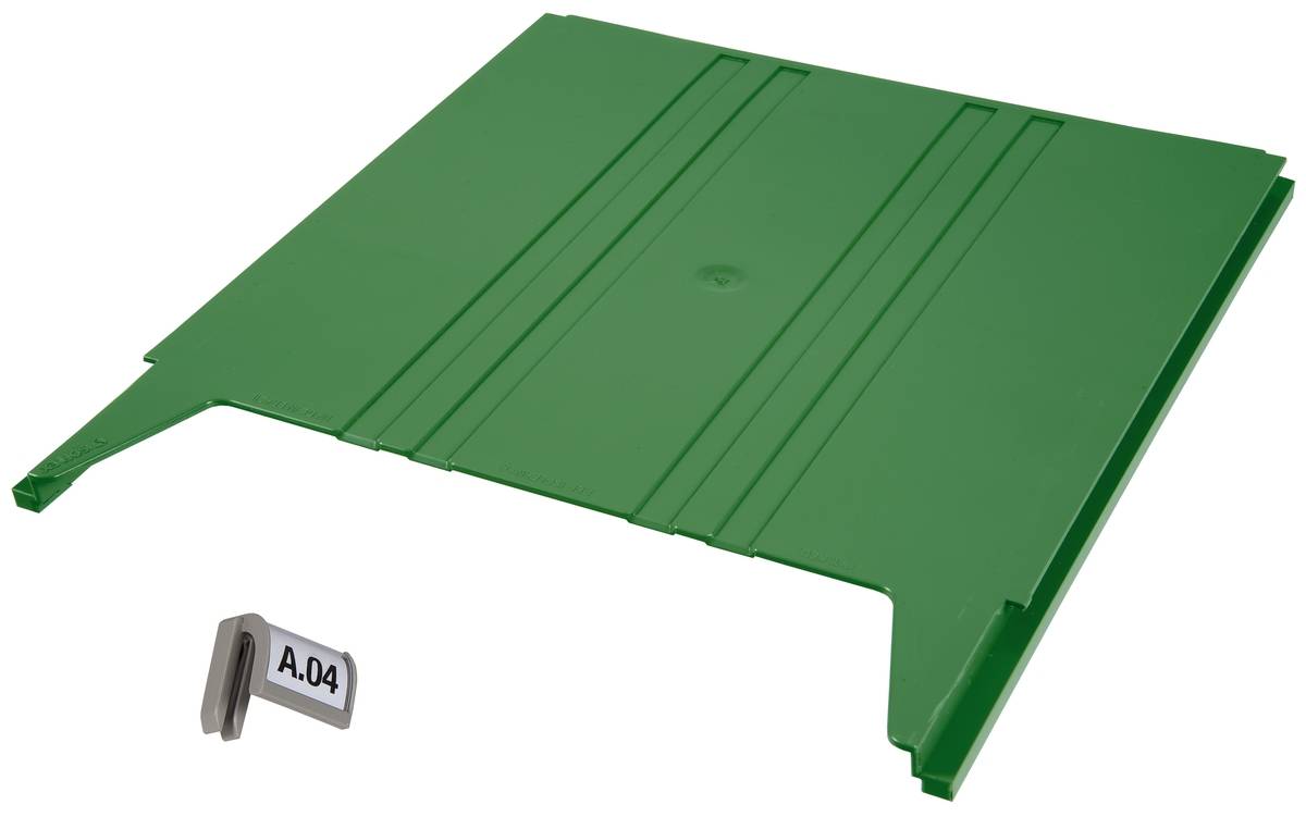 Wandsortierer FLAT für Format DIN A4 Füllhöhe 9 mm Ablagefach grün. Eichner Organisation 57054249-6
