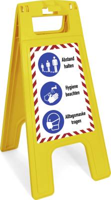 Warnaufsteller FIX, Aufdruck "AHA-Regel", Kunststoff, 280x580 mm-0