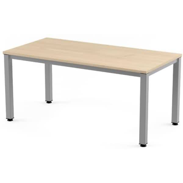 Schreibtisch Executive BxTxH 120x80x73cm Gestell grau Platte Melamin buche