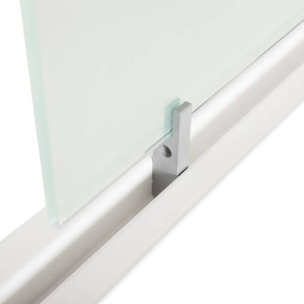 Trennwand 40x136cm Glas (Doppeltische Melaminplatte)-1