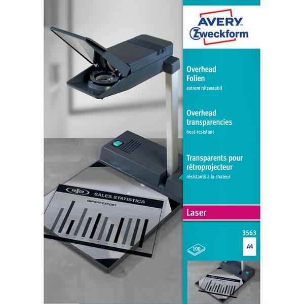 AVERY® Zweckform Overhead-Folien 3563, DIN A4, einseitig beschichtet