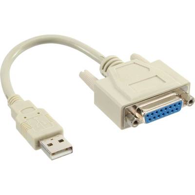 InLine® USB Adapter Kabel, USB Stecker A auf 15pol Buchse