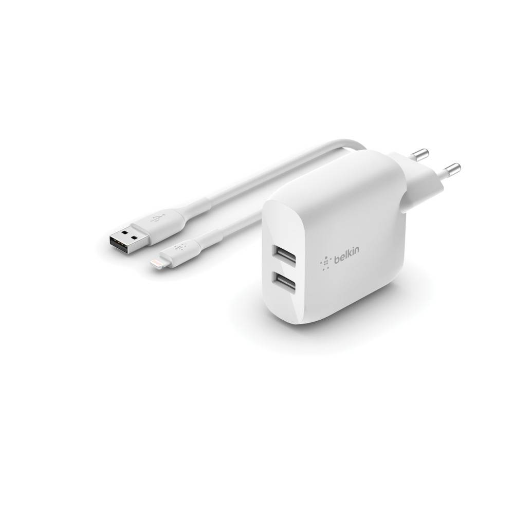 Belkin BoostCharge - Netzteil - 24 Watt - 2 Ausgabeanschlussstellen (USB)-1