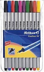 Pelikan Fineliner 96 - Fineliner - verschiedene Farben - 0.4 mm (Packung mit 10)-1