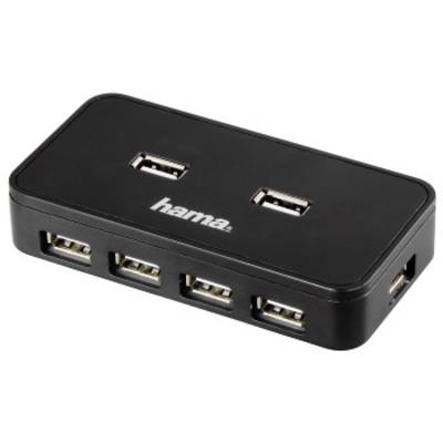 Hama USB 2.0 Hub 1:7, with power supply unit, cardboard box