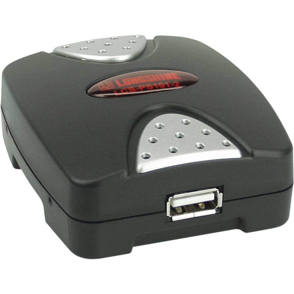 Longshine Printserver 100Mbit 1x USB, LCS-PS101-B Netzwerk-Infrastruktur Mediakonverter, Modems &-1