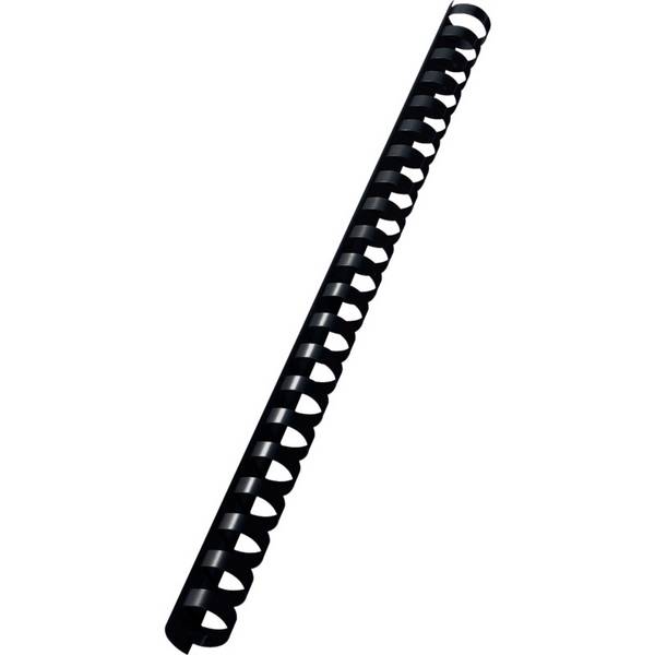 LEITZ Plastikbinderücken, DIN A4, 21 Ringe, 16 mm, schwarz