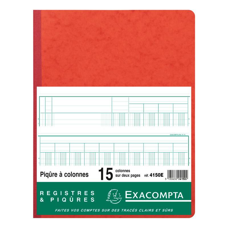 EXACOMPTA Piqûre, 15 colonnes sur 2 pages, 33 lignes-0