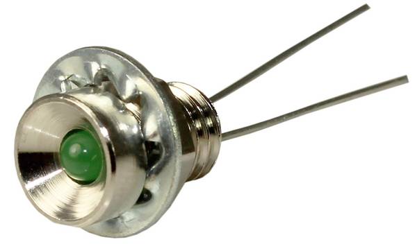RS PRO LED Schalttafel-Anzeigelampe Grün 2V dc, Montage-Ø 6.5mm