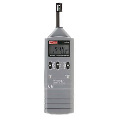 RS PRO RS1360A Hygrometer, Typ Digitalhygrometer, absolut +140 °F, +60 °C / 95%RH, ±0,8 °C, ±1,5 °F 0.1 °C, 0.1 °F