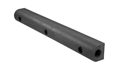 RS PRO Gummi Stoßschutz für den Einsatz auf Masse Wand Gerade, 150mm x 55  mm x 1000mm, Schwarz/Gelb