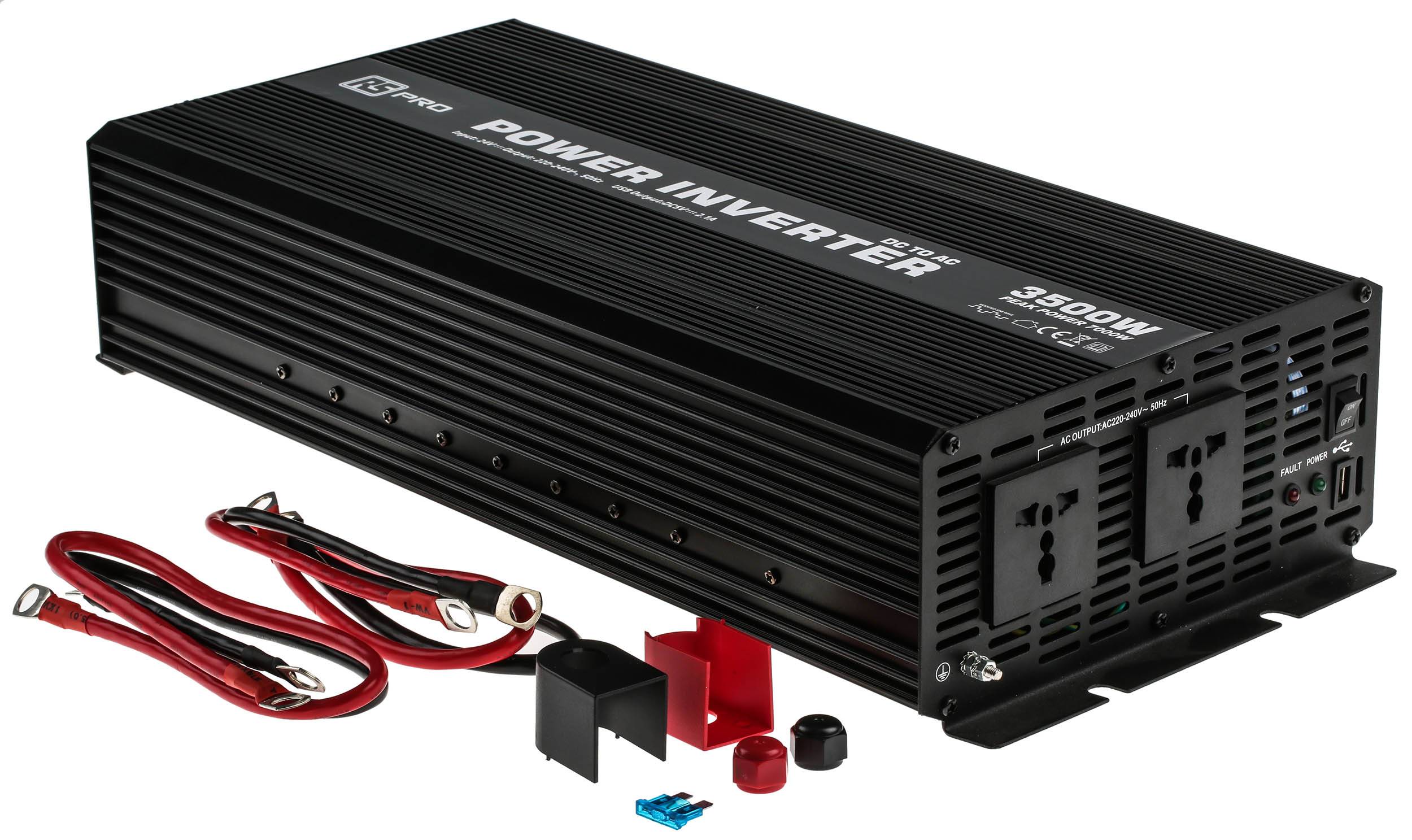 RS PRO Spannungswandler, 24V dc / 230V ac 3500W Modifizierte Sinuswelle-0