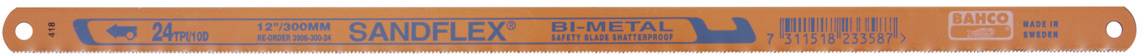 BAHCO Metall-Handsägeblätter Bahco 3906-300-24-2P Zähneanzahl:24 Ausführung (allgemein) Metallsägebl