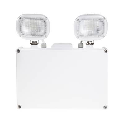 RS PRO LED Notbeleuchtung wartungsfrei, 230 V / 2 x 7,5 W 470 lm, 272 mm x 296 mm x 75 mm, IP65