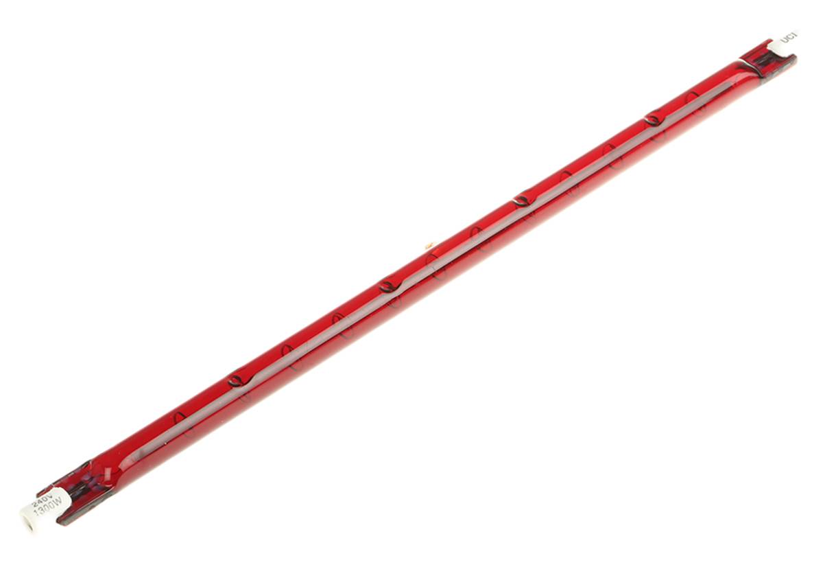 RS PRO Infrarotlampe, Rot, 1300 W, R7S, 230 V, 254 mm lang, 10mm Ø, 5000h Lebensdauer