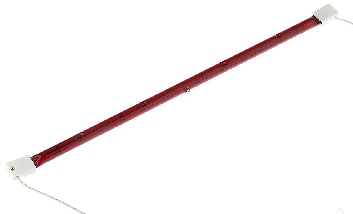 RS PRO Infrarotlampe, Rot, 1000 W, SK15, 110 V, 350 mm lang, 10mm Ø, 5000h Lebensdauer