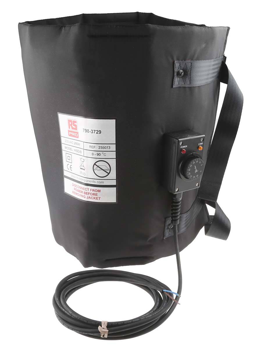 RS PRO Fassheizung 50l 460 x 1250mm 250W 230V Polyester-0