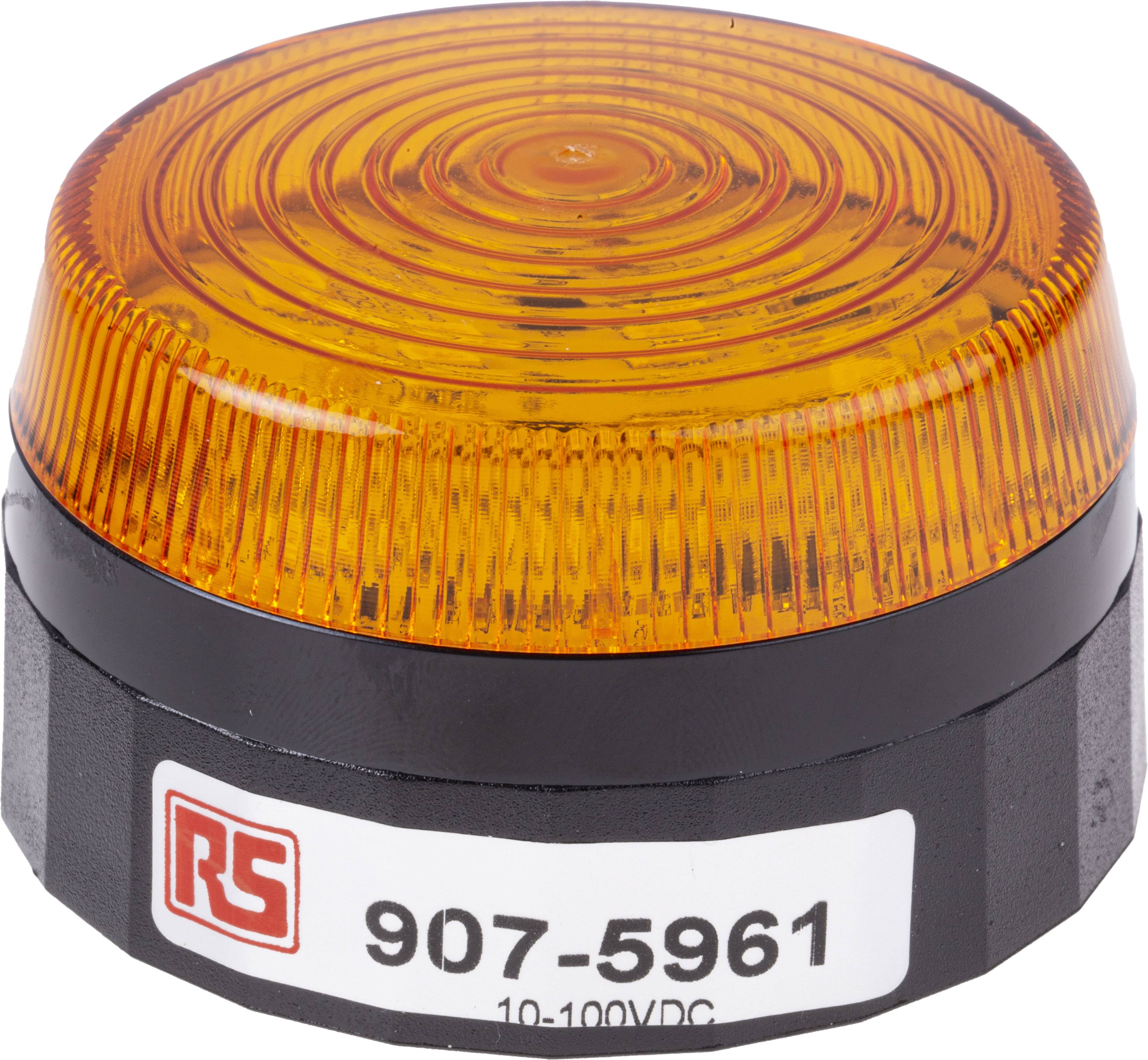 RS PRO, LED Blitz Signalleuchte Orange, 10 → 100 V dc, Ø 77mm x 45mm kaufen