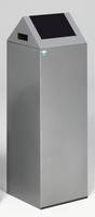 Selbstlöschender Wertstoffsammler - Kopfteil spitz - 89 l - silber/anthrazit - Höhe 1.045 mm - Abfallbehälter-0