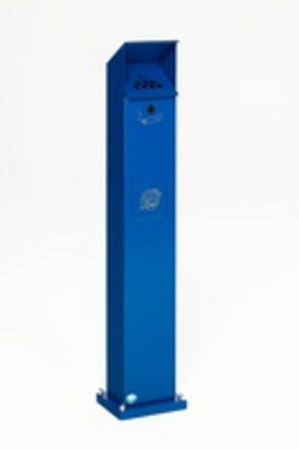 Kombiascher, Standascher - Abfallsammler - Volumen 5 l - 1.150 x 180 x 150 mm (HxBxT) - enzianblau