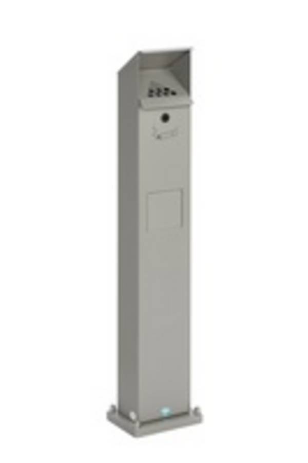Kombiascher, Standascher - Abfallsammler - Volumen 5 l - 1.150 x 180 x 150 mm (HxBxT) - silber