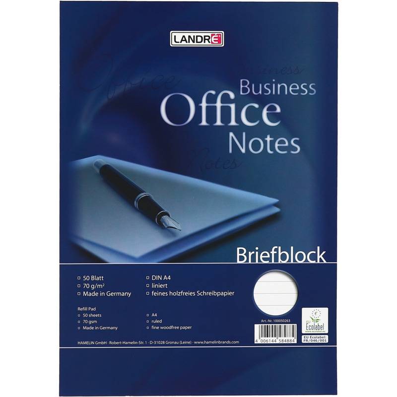 herlitz Briefblock "Business Office Notes", DIN A4, liniert-0