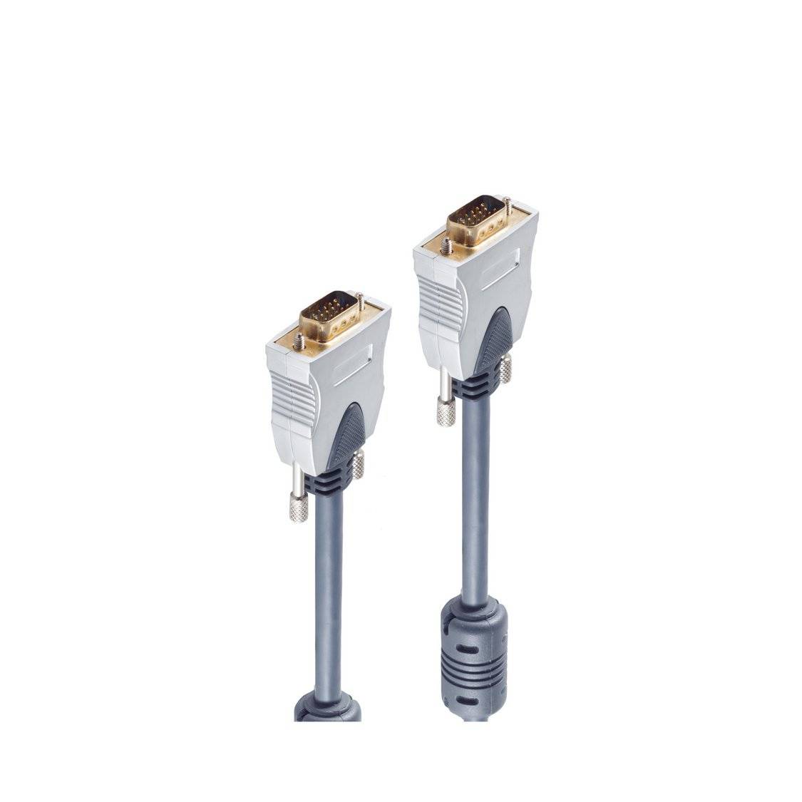 BASIC-S Monitor VGA-Kabel 7m Ferrit vergoldete Kontakte Österreich Schwarz-0
