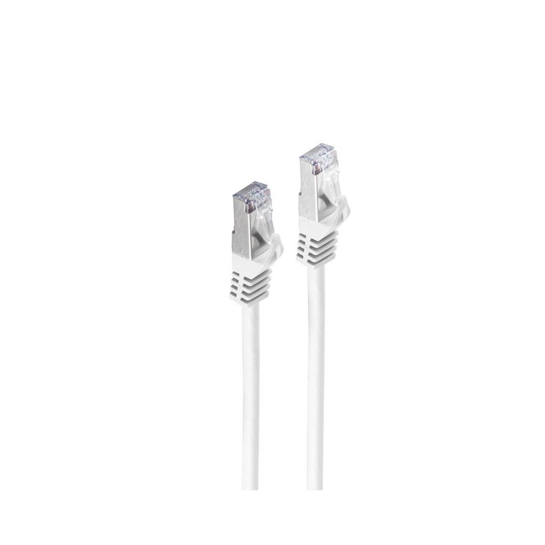 RJ45 Patchkabel m. CAT 7 Rohkabel PIMF weiß 1.5m-0