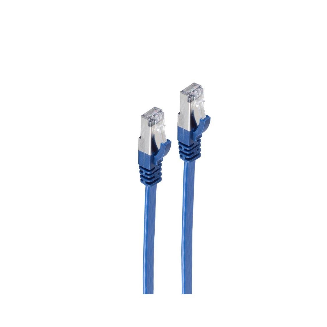 RJ45 Flachkabel m. CAT 7 Rohkabel slim blau 2m-0